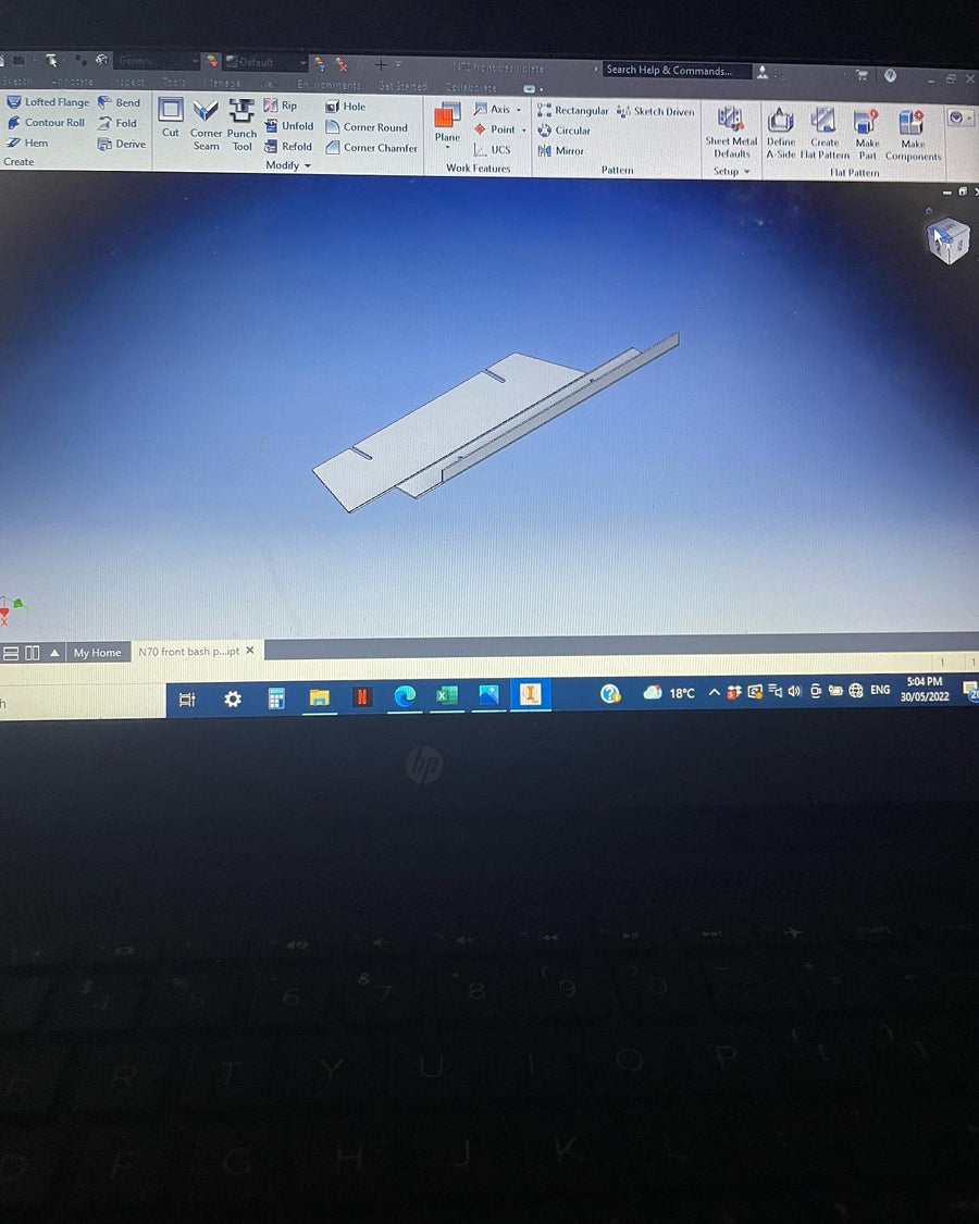 N70 stainless bash plate
